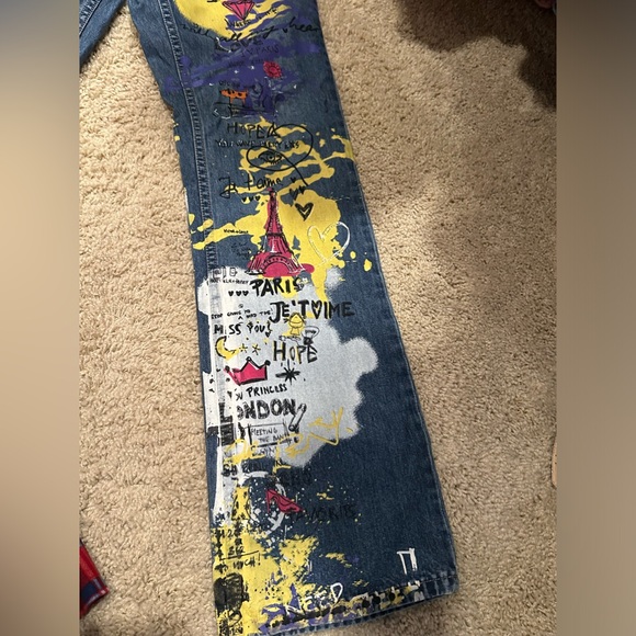 Painted Old Navy jeans - Picture 6 of 10